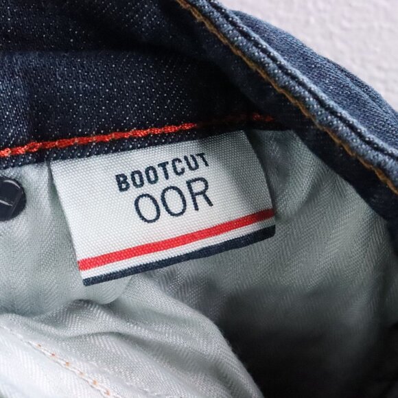 Tommy Hilfiger Women's 00R Low Rise Dark Wash Boot Cut Stretch Denim Blue Jeans - Picture 9 of 10